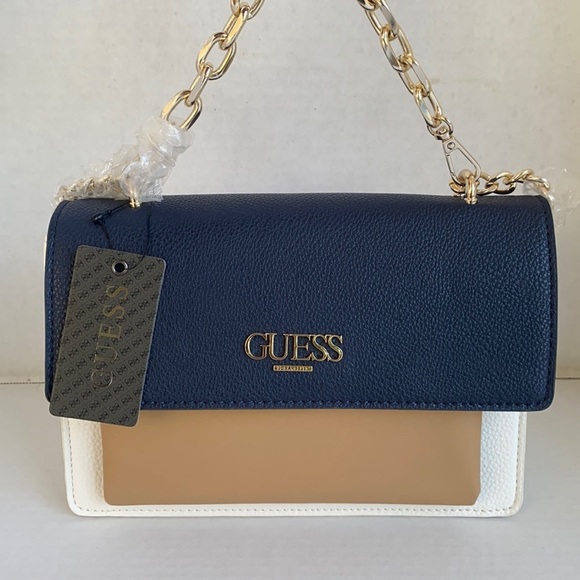 New GUESS Blue Combo Hartley Women's purse - Picture 1 of 7